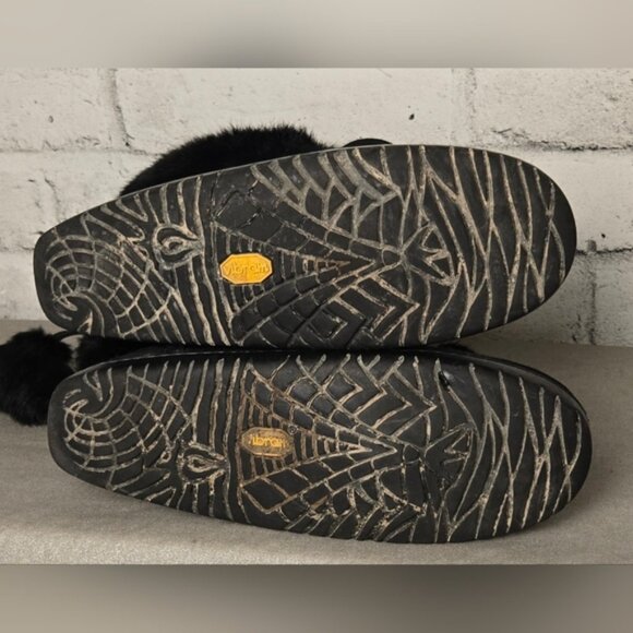 Manitobah Mukluks Black Suede Fur Beaded Tall Boots Women’s 8 Vibram Sole Canada - Picture 11 of 11